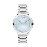 Movado Bold Evolution 2.0 Light Blue Dial Slim Steel Watch 3601190
