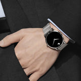 Movado Museum Classic 40mm Steel Mesh Bracelet Watch 607219