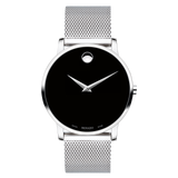 Movado Museum Classic 40mm Steel Mesh Bracelet Watch 607219
