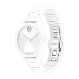 Movado Bold Evolution 34mm White Ceramic Crystals Watch 3601233
