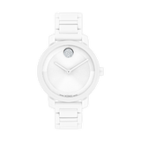 Movado Bold Evolution 34mm White Ceramic Crystals Watch 3601233