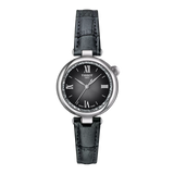 TISSOT DESIR BLACK DIAL BLACK SLIM LEATHER STRAP WATCH T1520101603800