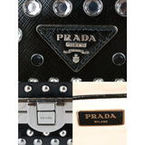 Prada X25040304 Saffiano Lux Leather Rhinestone (Good Condition)