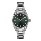 TISSOT PR 100 QUARTZ 34mm GREEN DIAL STEEL WATCH T1502101109100