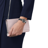 TISSOT DESIR BLACK DIAL BLACK SLIM LEATHER STRAP WATCH T1520101603800