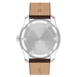 Movado Bold Verso 42mm Clay Colored Dial Brown Leather Watch 3601206