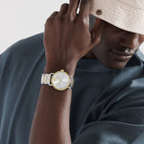 Movado Bold Evolution 2.0 40mm Silver Dial Two-Tone Gold Steel Watch 3601087