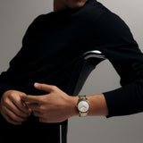 Movado Bold Evolution 2.0 40mm Silver Dial Two-Tone Gold Steel Watch 3601087