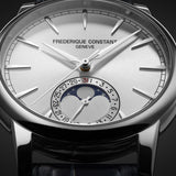 Frederique Constant FC-716S3H6 Manufacture Classic Moonphase Date Silver Dial Blue Leather Watch