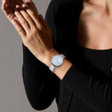 Movado Bold Evolution 2.0 Light Blue Dial Slim Steel Watch 3601190