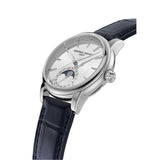 Frederique Constant FC-716S3H6 Manufacture Classic Moonphase Date Silver Dial Blue Leather Watch