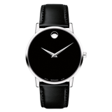 Movado Museum Classic 40mm Black Calfskin Strap Watch 607269