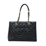 Chanel S25032602 Matrasse GST Chain Tote Bag Caviar Skin Black (Very Good Condition)