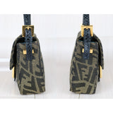 Fendi X25032305 Zucca Mamma Baguette Snakeskin (Good Condition)