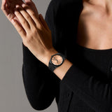 Movado Bold Quest 40mm Rose Gold Sunray Dial Black Stainless Steel Watch 3601244