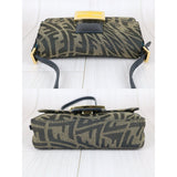 Fendi X25032305 Zucca Mamma Baguette Snakeskin (Good Condition)