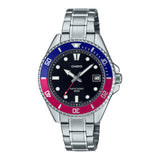 Casio General Black Dial Silver Stainless Steel Strap Men Watch MDV-10D-1A3VDF-P