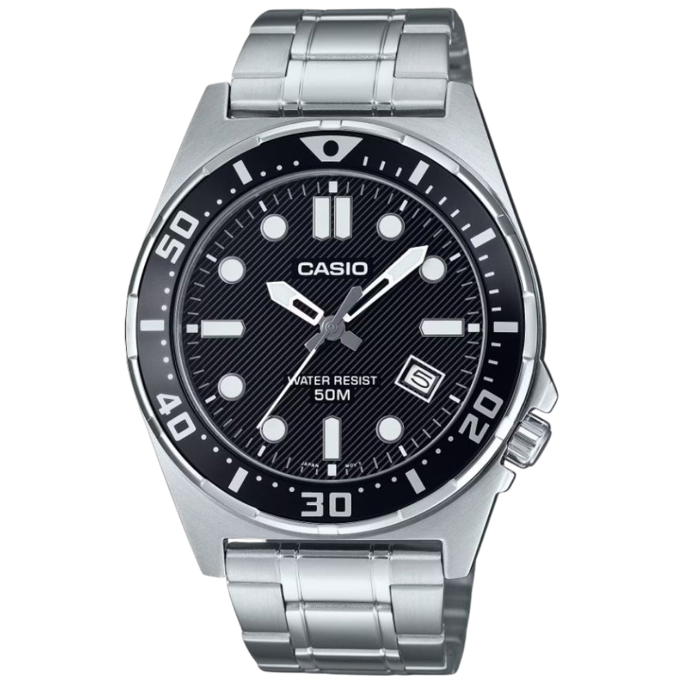 Casio Standard MTD-135D-7A 50mm in Stainless steel - US Casio Standard MTD-135D-7A 50mm in Stainless steel - US