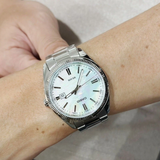 Casio General Analog Mother of Pearl Dial Stainless Steel Unisex Watch MTP-1302DS-7AVDF