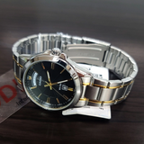 CASIO ENTICER MTP-1381G-1AVDF-P BLACK DIAL STAINLESS STEEL MEN WATCH