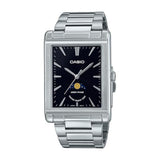 Casio General Analog Moon Phase Black Dial Stainless Steel Men's Watch MTP-M105D-1AUDF-P