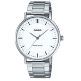Casio Standard Silver Stainless Steel Strap Unisex Watch MTP-VT04D Series
