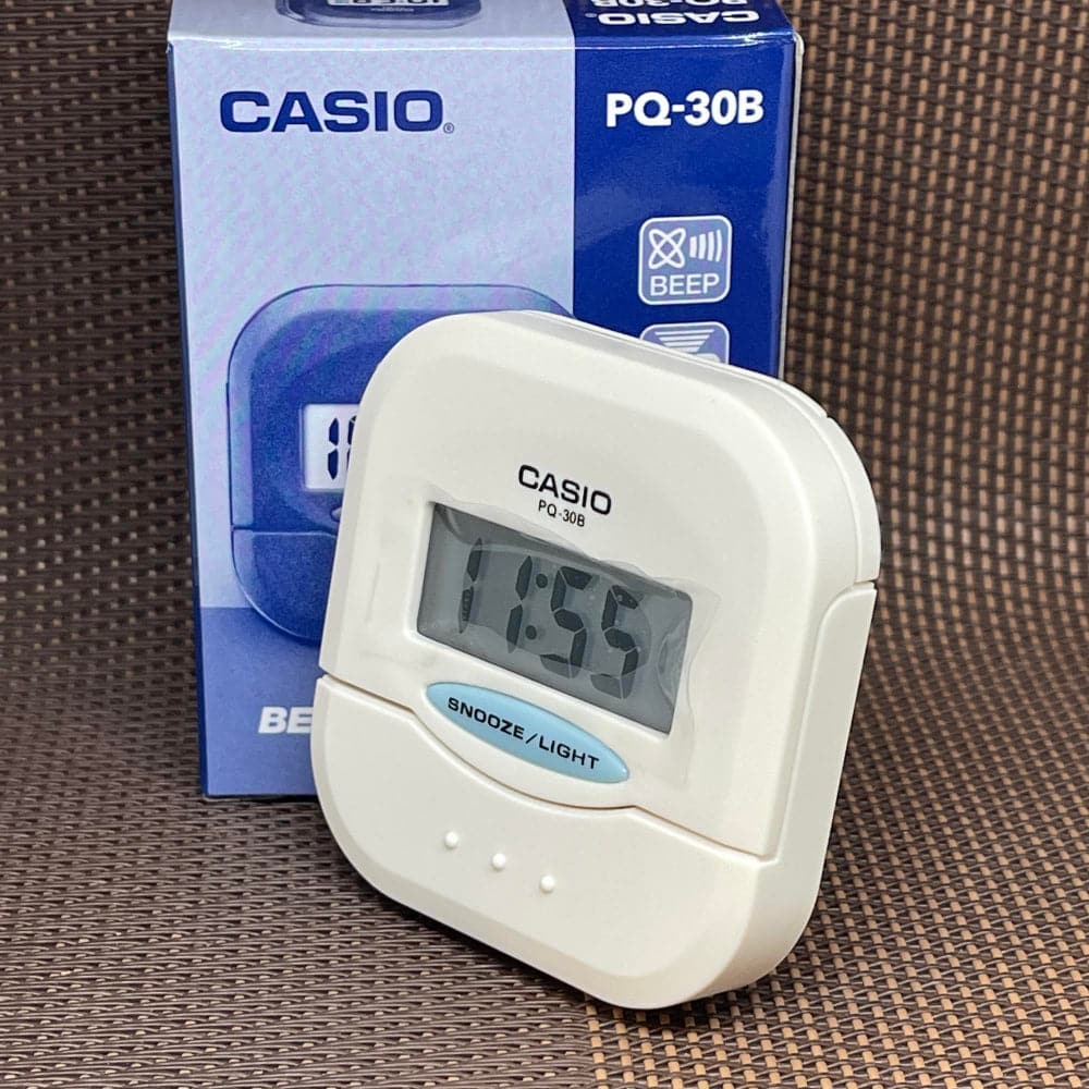 Casio Clock Traveller Small Size White Digital Snooze Alarm Table Cloc
