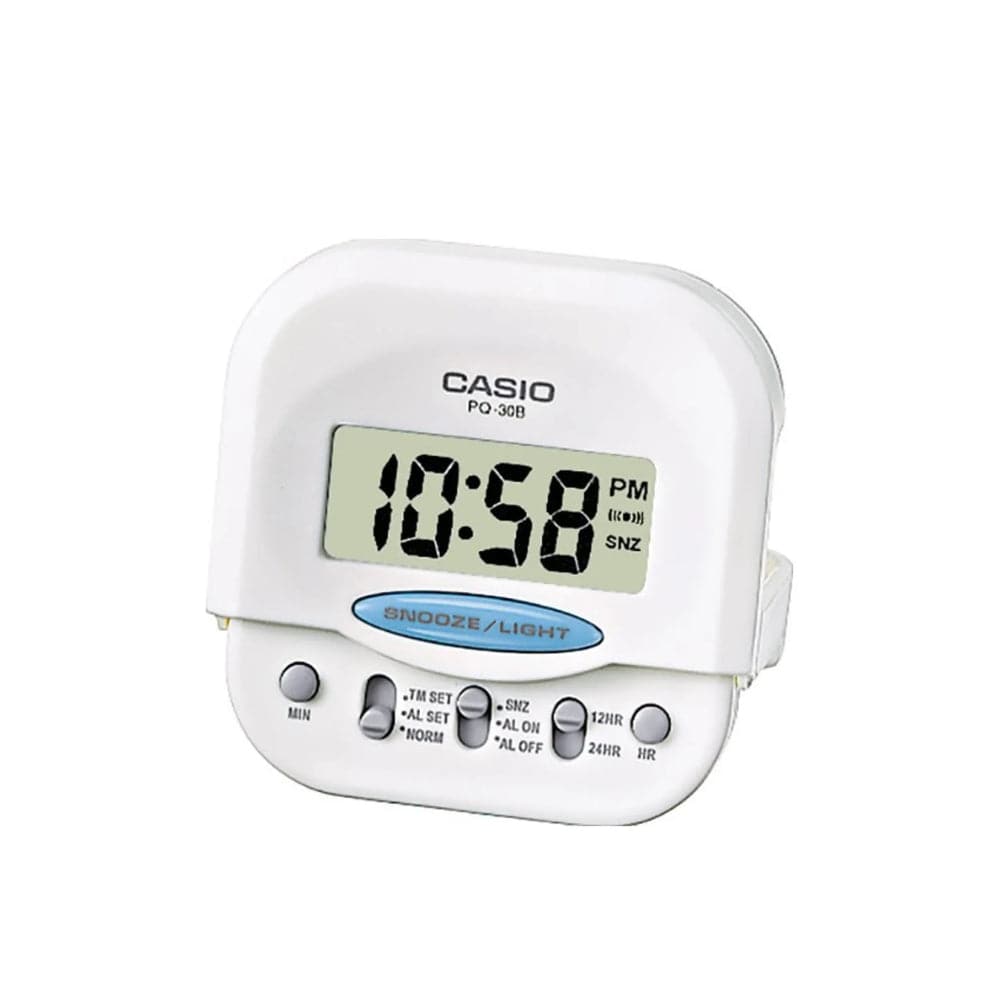 Casio Clock Traveller Small Size White Digital Snooze Alarm Table Cloc