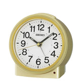 Seiko Clock White Dial Table Alarm Clock QHE199G