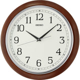 Seiko Clock White Dial Brown Round Case QXA813B