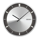 SEIKO QXA840S QUIET SWEEP MOVEMENT SILVER WALL CLOCK
