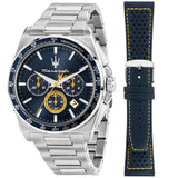 Maserati Velocità Chronograph Silver Stainless Steel Strap Men Watch R8873652001