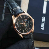 Orient Automatic Black Dial Leather Strap Men Watch RA-AK0309B10B