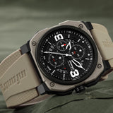Infantry Revolution Series The Chrono Mater Dessert Silicone Strap Men Watch REVO-CHR-03-V3