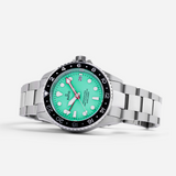 Ratio FreeDiver GMT Series Sapphire Stainless Steel Green Dial Automatic RTF059 200M Men's Watch