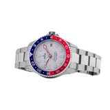 Ratio FreeDiver GMT Series Sapphire Stainless Steel White Dial Blue Red Pepsi Bezel Automatic RTF061 200M Men's Watch