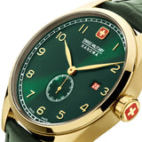 Swiss Military Hanowa Green Leather Strap Men Watch SMWGB0000710