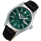 Seiko 5 Automatic Green Dial Brown Leather Strap Men Watch SRPJ89K1P