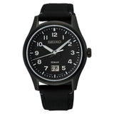 Seiko Classic Quartz Black Dial Nylon Strap Men's Watch SUR571P1P