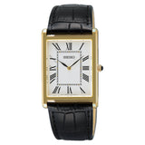 Seiko Classic Black Leather Strap Men Watch SWR104P1
