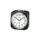 Casio Clock White Dial Black Resin Table Clock TQ-143S-1DF-P