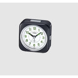 Casio Clock White Dial Black Resin Table Clock TQ-143S-1DF-P
