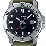 Casio General Green Band Strap Men's Watch MTP-VD01-3EVUDF