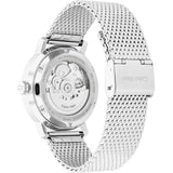 CALVIN KLEIN ICONIC AUTO SILVER DIAL MESH STEEL WATCH 25300004
