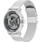 CALVIN KLEIN ICONIC AUTO SILVER DIAL MESH STEEL WATCH 25300004