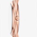 MICHAEL KORS MK7467 SLIM RUNWAY ROSE GOLD-TONE LEATHER WATCH