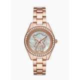 EMPORIO ARMANI AR11613 CRYSTALS THREE-HAND ROSE GOLD STEEL WATCH
