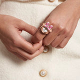 FOSSIL LE1189 DISNEY MINNIE MOUSE LIMITED EDITION STEEL WATCH RING