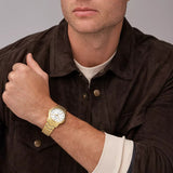 FOSSIL ME3226 HERITAGE AUTOMATIC GOLD-TONE STEEL WATCH