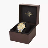 FOSSIL ME3228 HERITAGE AUTOMATIC TWO-TONE STEEL WATCH